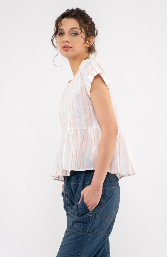Mary Mack Button Top