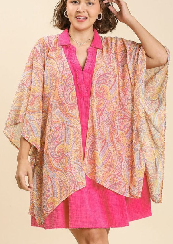 Pink Paisley Kimono