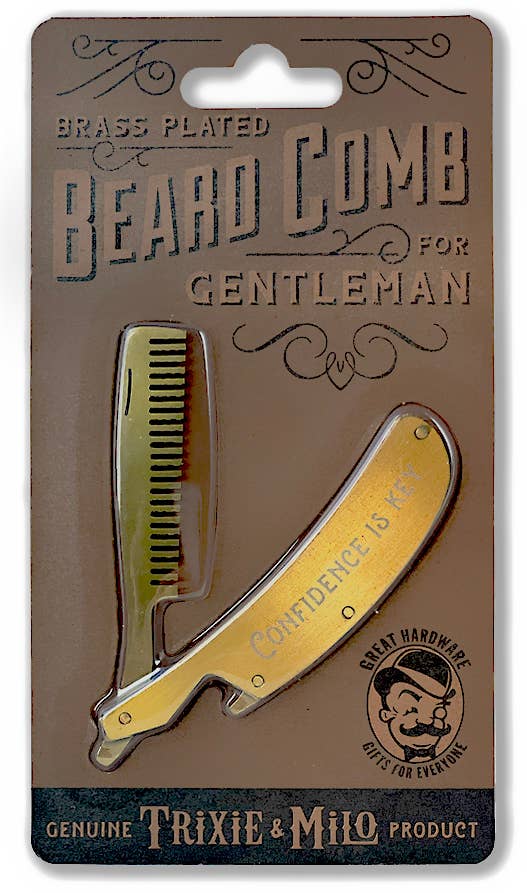 Folding Beard Comb – mens gifts