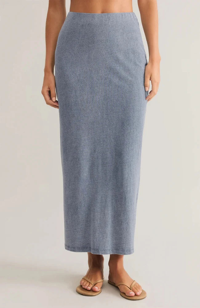 Gail Jersey Denim Midi Skirt main image 0