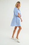 Monica Blue & White Shirt Dress