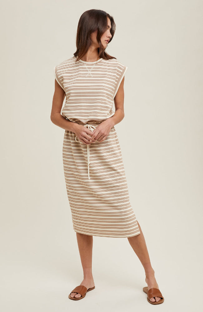 Sylvia Striped Midi Dress