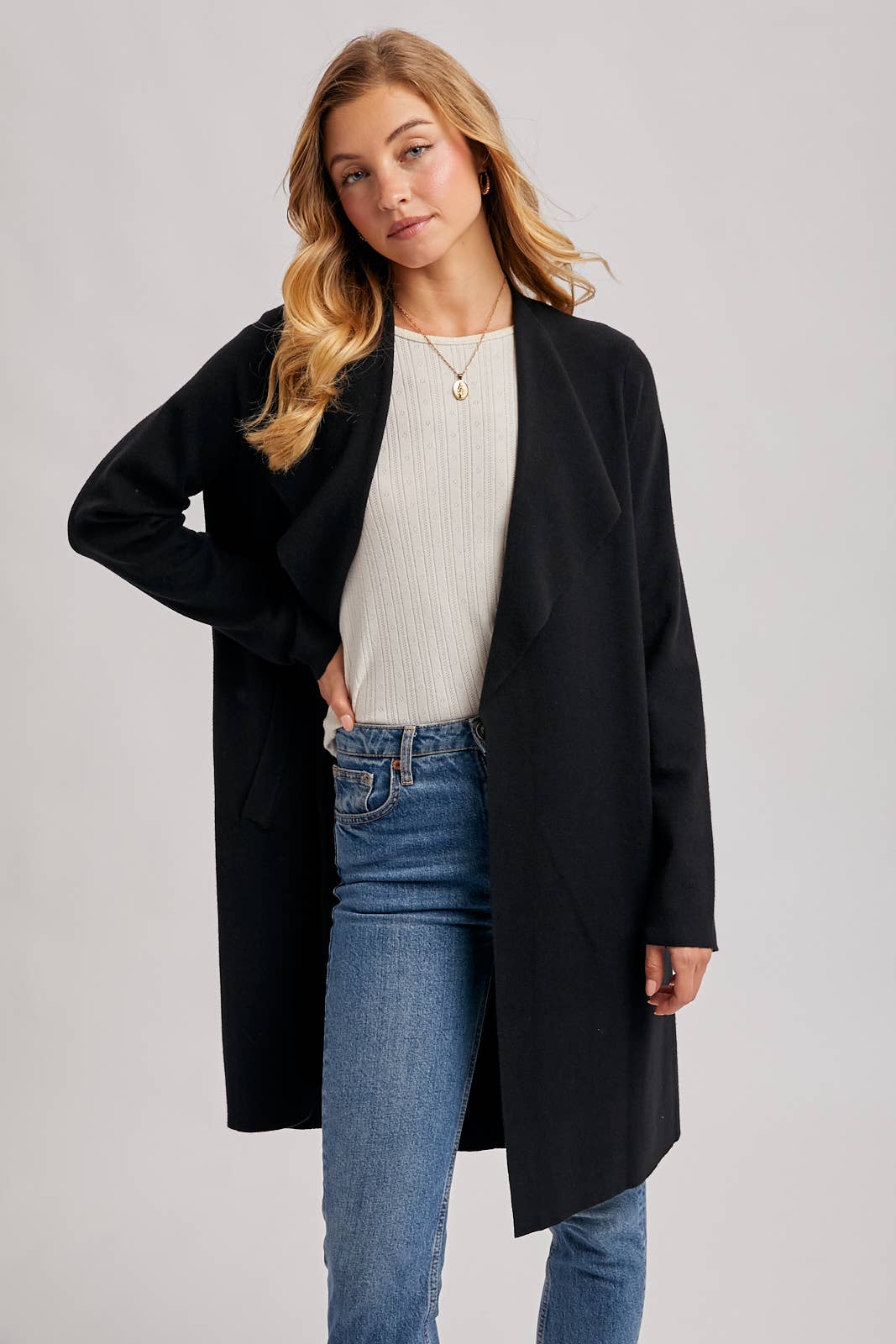 Finley Modern Open Front Cardigan