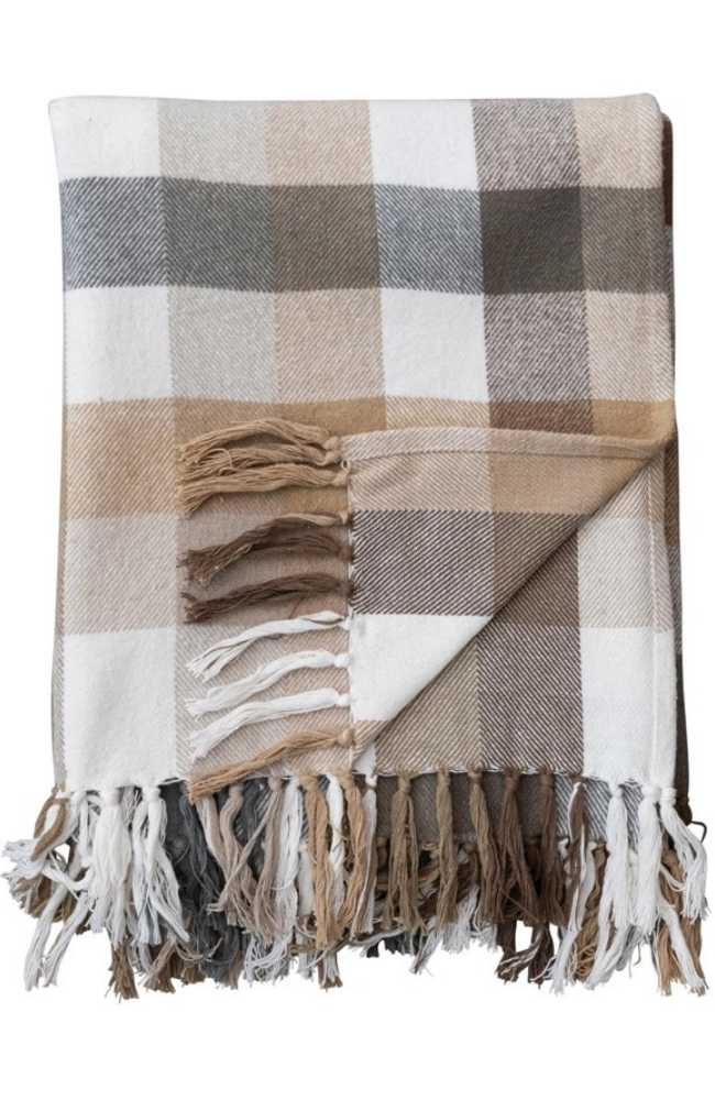 Flannel Plaid Throw Blanket