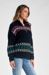 Tribal Pull Over with Zipper
