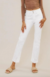 Elise White Slim Straight Jeans