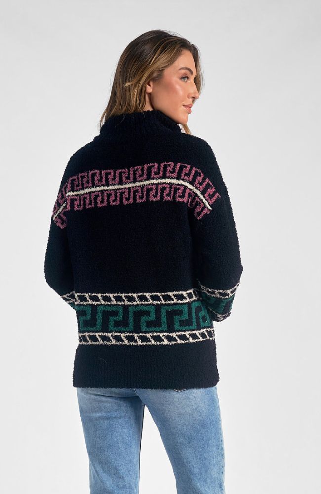 Tribal Pull Over with Zipper
