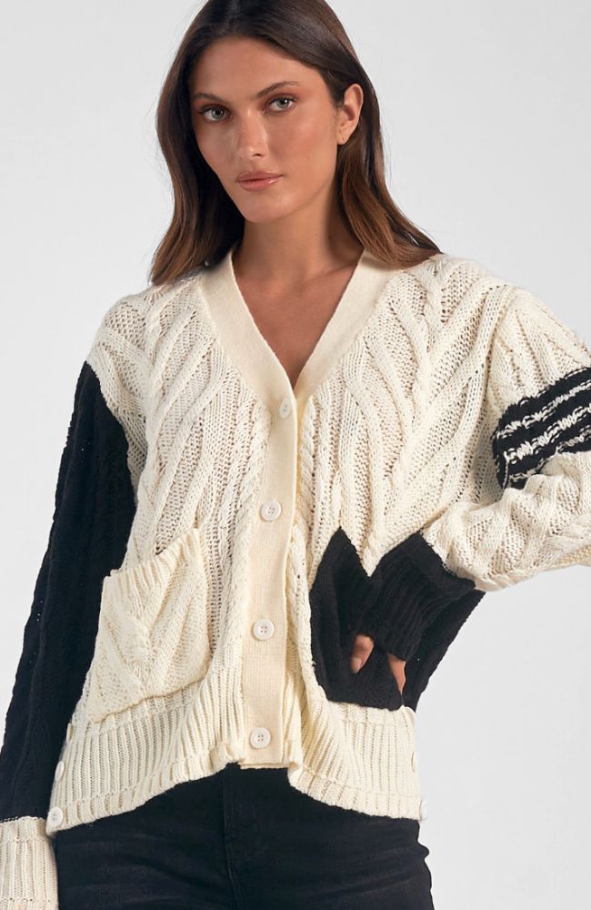 Color Block Cardigan