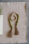 Wood and Coco Shell Bead Garland