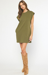 Geraldine Olive Cotton Dress