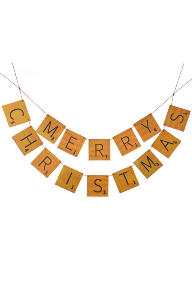 Scrabble Merry Christmas Garland