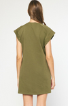 Geraldine Olive Cotton Dress