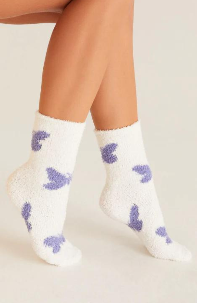 Plush Butterfly Socks