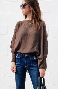 Charley Smocked Cuff Top