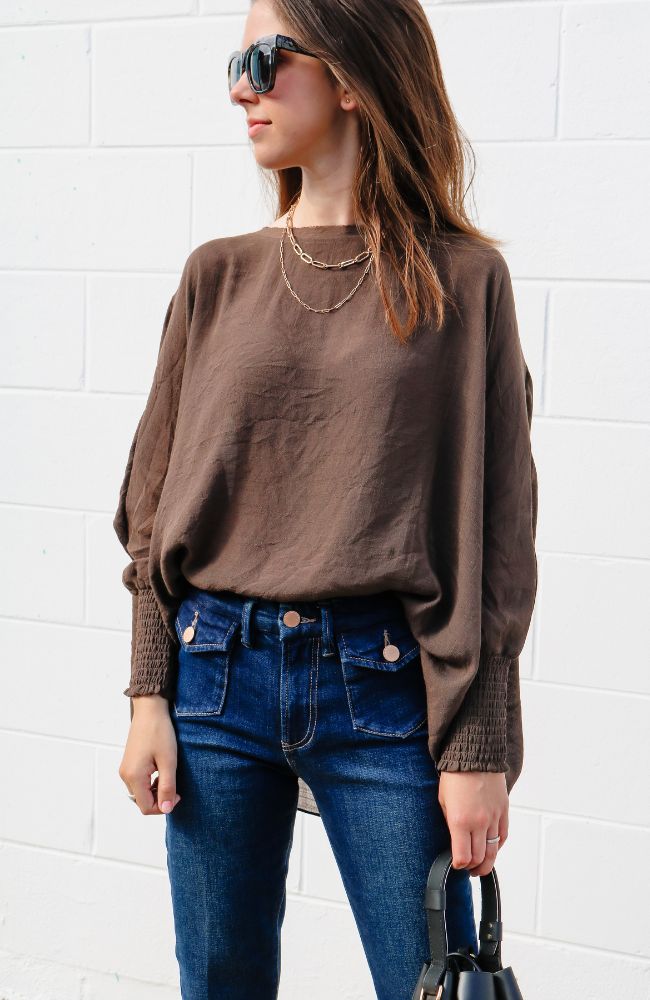Charley Smocked Cuff Top