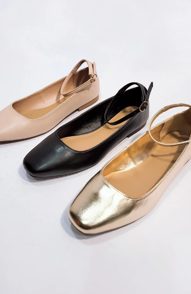 Black - Sweep Ballet Flats