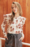Ava Brushed Floral Knit Top