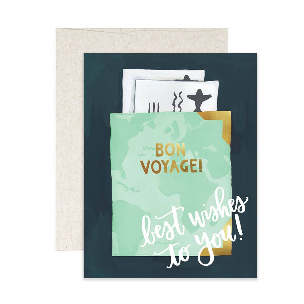 Best Wishes Passport Greeting Card