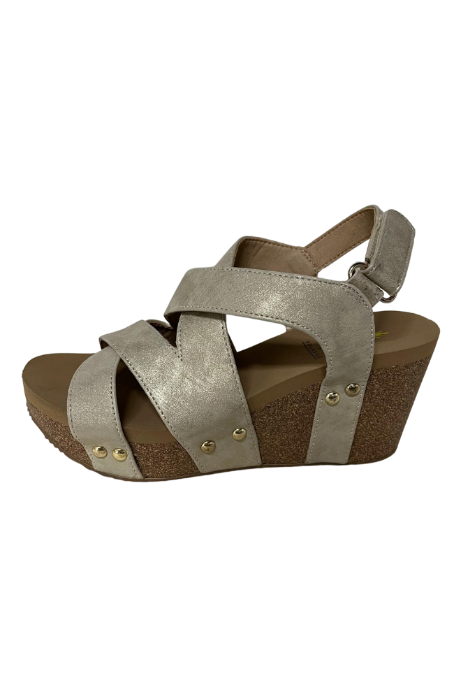Tory Criss Cross Wedge Sandal