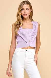 Myra Lavender Knit Top