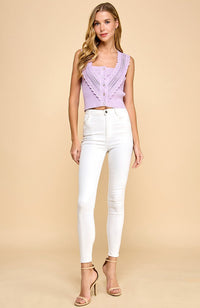 Myra Lavender Knit Top