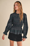 Genie Plaid Peplum