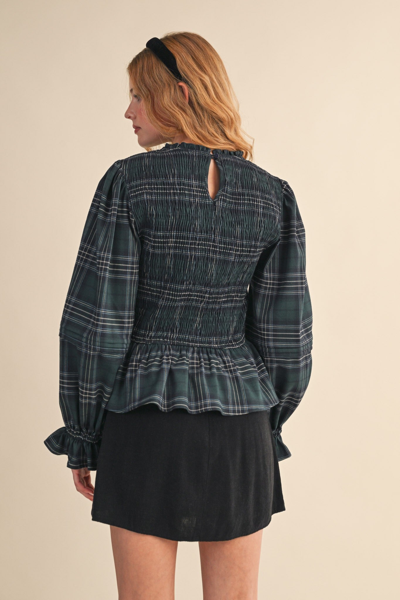 Genie Plaid Peplum