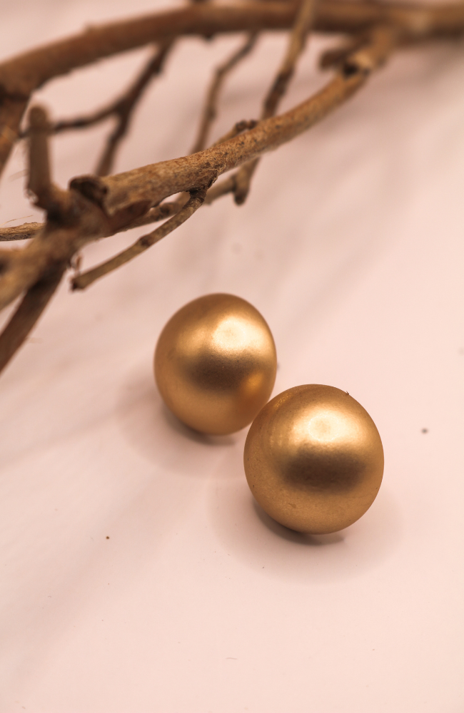 Gold Dollop Earrings