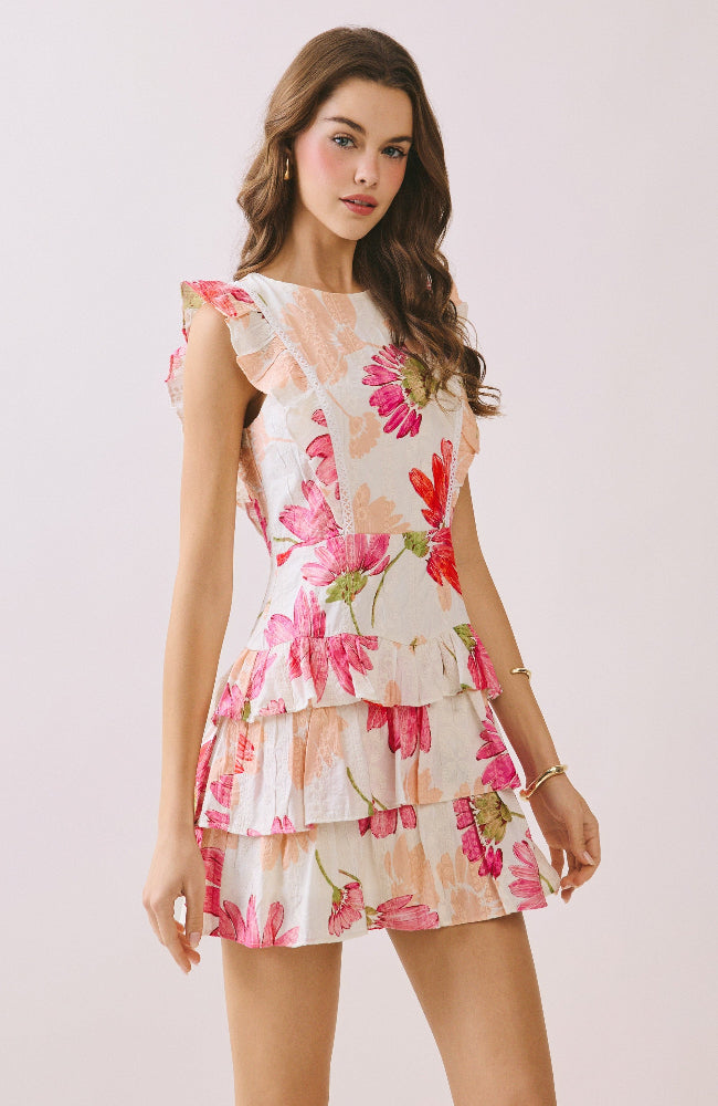 Elara Floral Mini Dress