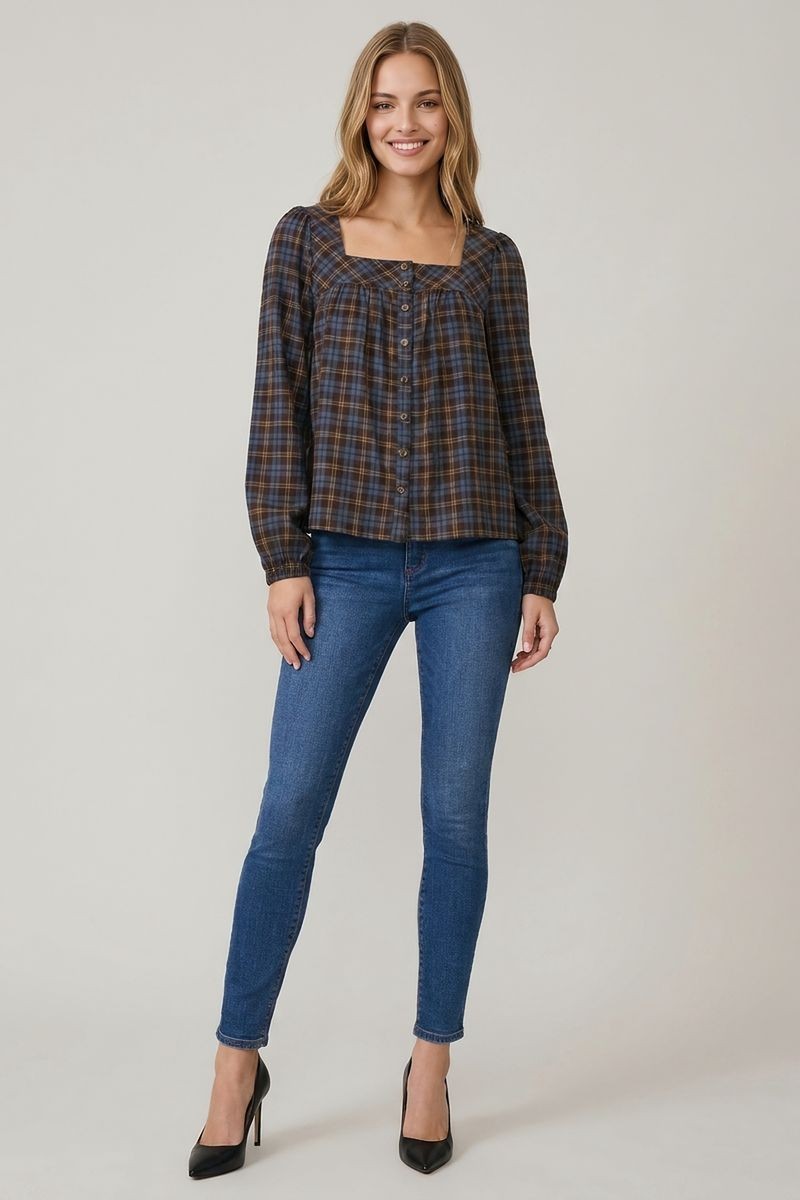 Madison Plaid Top