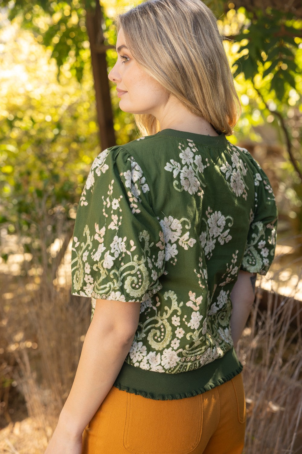 Deborah Border Print Top