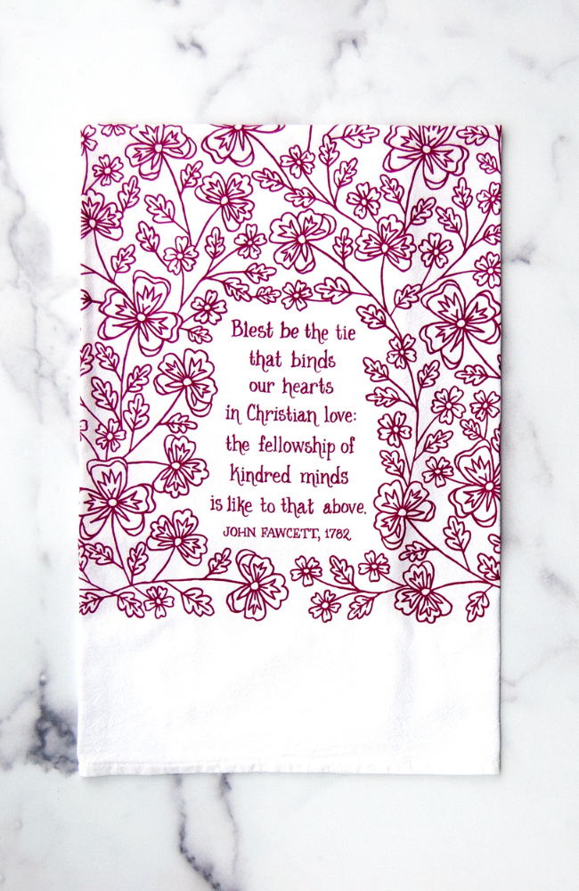 Blest be the Tie Hymn Tea Towel