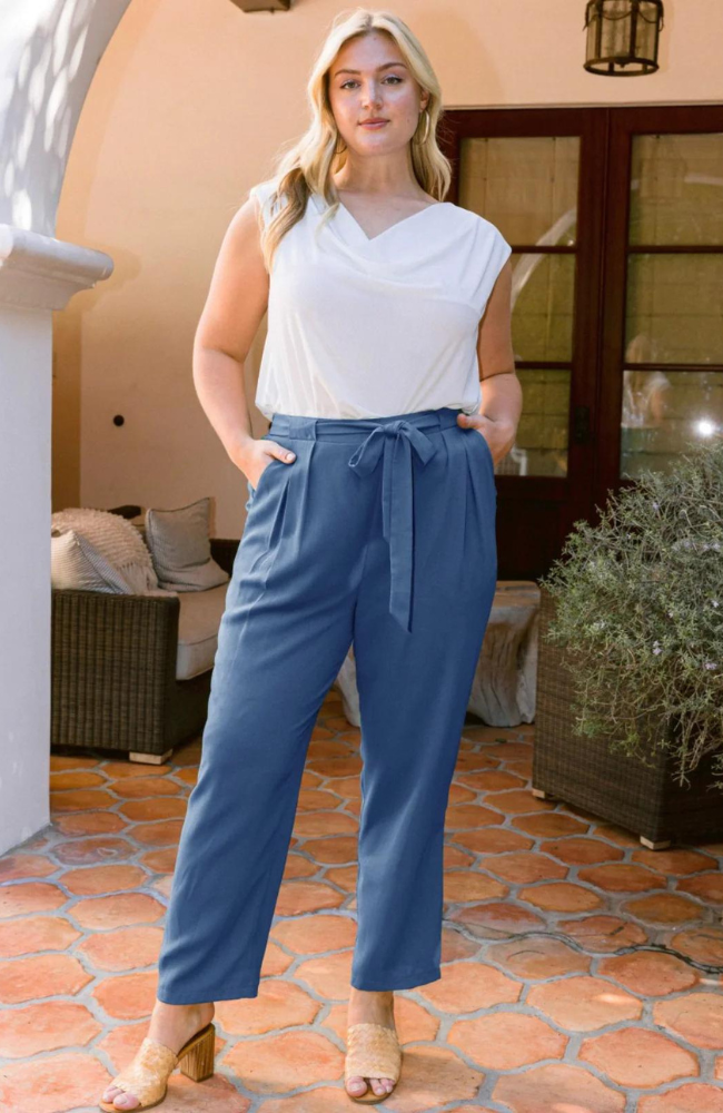 Denim Blue Woven Pants