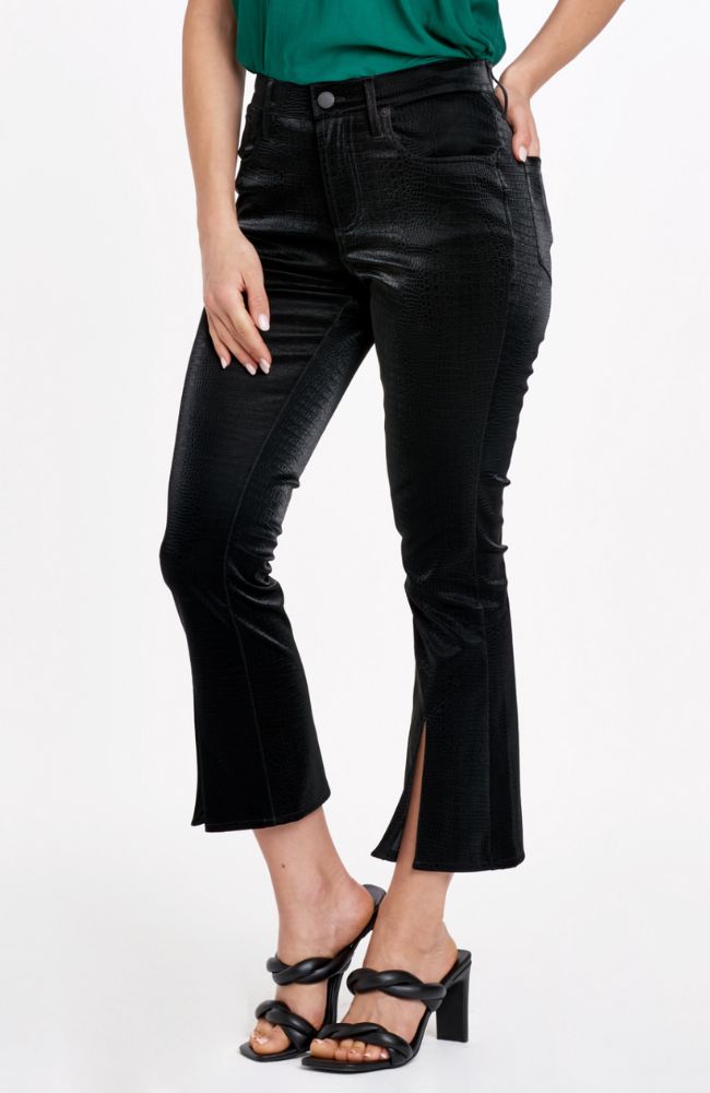 Jeanne Pants Black Embossed