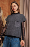 Mock Neck Cap Sleeve Sweater