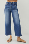 High Rise Crop Wide Jeans