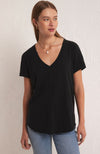 Asher V-Neck tee Black