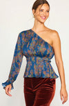 Anna One Shoulder Pleated Top