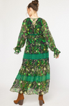 Margaret Green Floral Maxi Dress