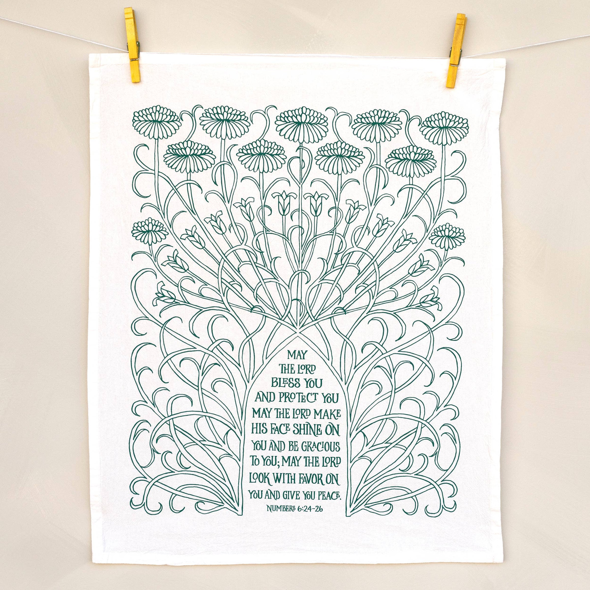 The Blessing Scripture Tea Towel (ESV) — Numbers 6