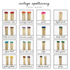 Vintage Apothecary White Matches: White