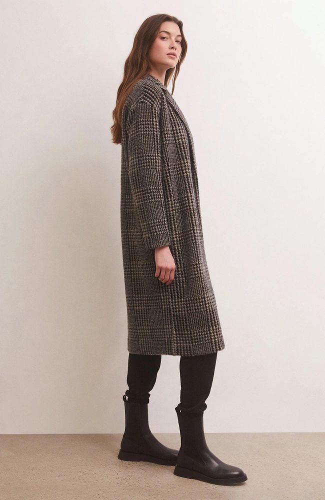 Mason Houndstooth Knit Coat