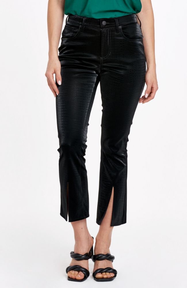 Jeanne Pants Black Embossed