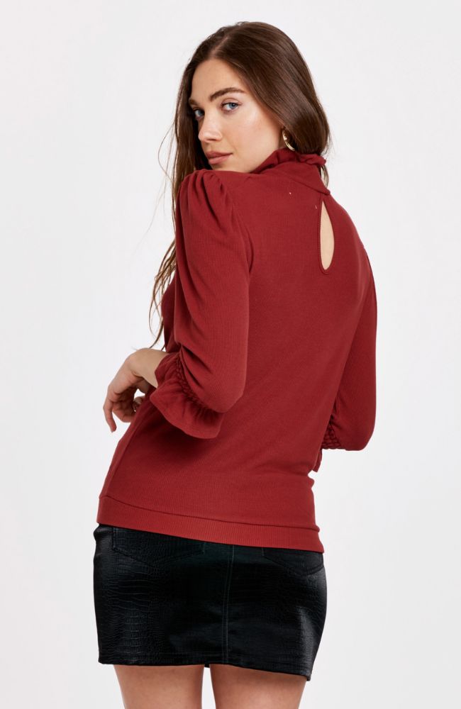 Gwen 3/4 Top in Ruby Wine