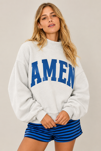 WWJD & AMEN Reversible Mock Neck Sweatshirt