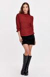 Gwen 3/4 Top in Ruby Wine
