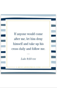 Take Up Your Cross - Scripture Cling