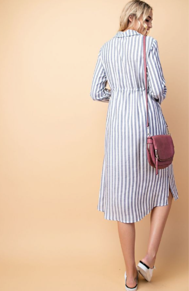 Sally Stripe Midi Dress