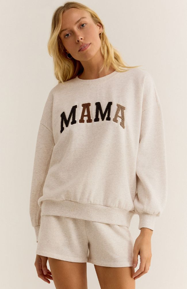 Mama Sweatshirt Light Oatmeal