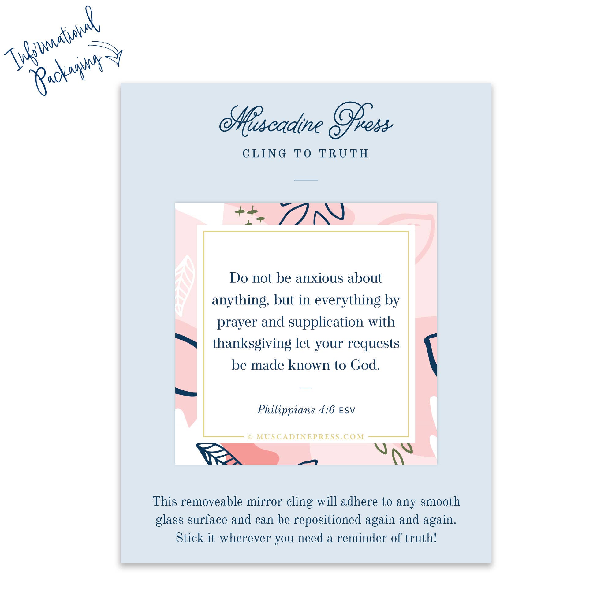 Do Not Be Anxious - Scripture Cling